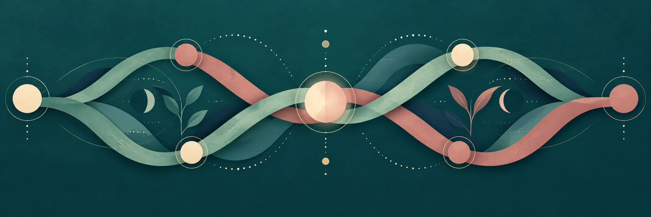 An abstract paired composition for a compatibility and relationship-pattern reading